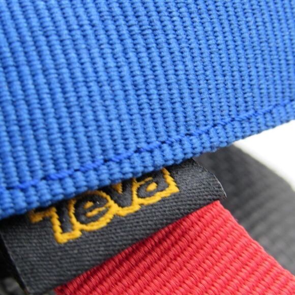 TEVA MEN'S UNIVERSAL SLIDE SANDALS IN BLACK, RED BLUE SZ 9 - Picture 7 of 8